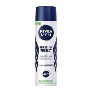 اسپری ضد تعریق بدن مردانه نیوا nivea مدل sensitive protect حجم 150 میلی لیتر