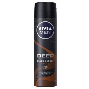 اسپری ضد تعریق مردانه نیوا nivea مدل Deep Black Carbon حجم 150 میلی لیتر