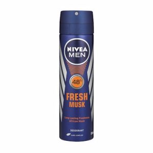 اسپری ضد تعریق بدن مردانه نیوا nivea مدل fresh musk حجم 150 میلی لیتر